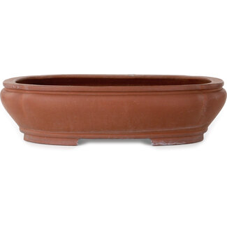 Kizan Maceta para bonsái mokko sin esmaltar de 470 mm de Kizan, Tokoname, Japón