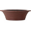 Maceta redonda sin esmaltar para bonsái de Yamaaki Toshio (tercera generación) - 562 x 562 x 170 mm