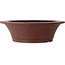 Round unglazed bonsai pot by Yamaaki Toshio (third generation) - 562 x 562 x 170 mm