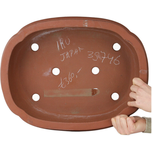 Mokko unglazed bonsai pot by Kizan - 470 x 365 x 113 mm