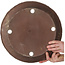 Round unglazed bonsai pot by Ryugaku Marutsune (Mr. Matsumoto Takashi) - 470 x 470 x 70 mm