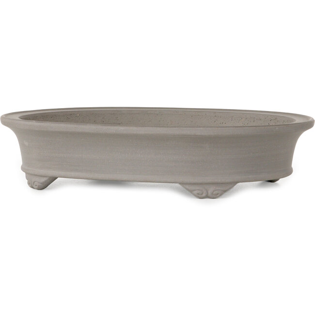 Maceta ovalada sin esmaltar para bonsái de Tosho - 320 x 257 x 70 mm