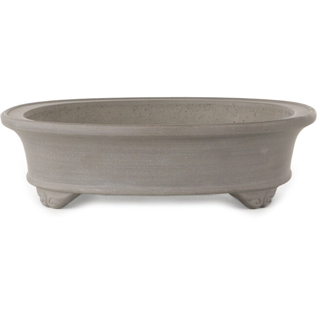 Pot à bonsaï ovale non émaillé de Tosho - 320 x 257 x 70 mm