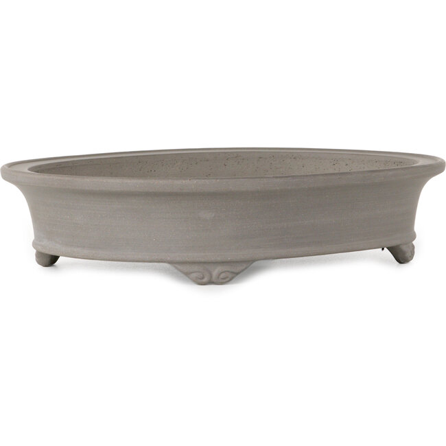 Maceta ovalada sin esmaltar para bonsái de Tosho - 320 x 257 x 70 mm