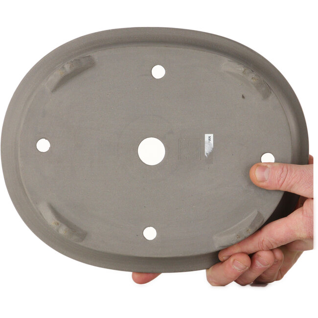 Pot à bonsaï ovale non émaillé de Tosho - 320 x 257 x 70 mm