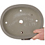 Ovale, ongeglazuurde bonsaipot van Tosho - 320 x 257 x 70 mm