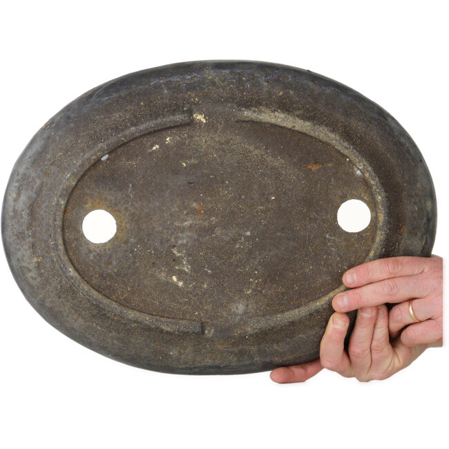 Ovale, ongeglazuurde bonsaipot - 472 x 345 x 62 mm