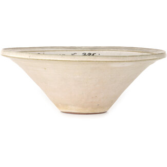 350 mm round off-white pot from Japan