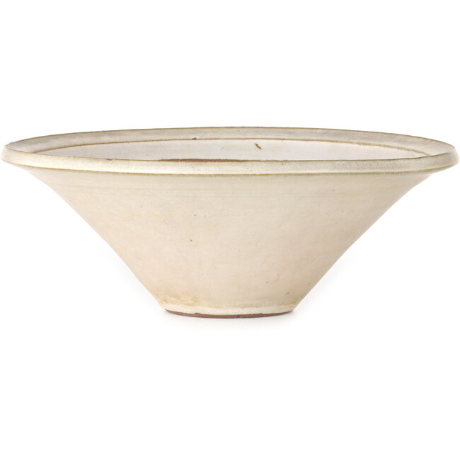 Vaso bonsai rotondo bianco sporco - 350 x 350 x 130 mm