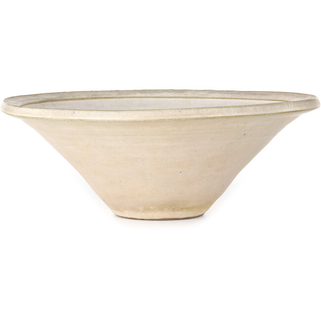 Vaso bonsai rotondo bianco sporco - 350 x 350 x 130 mm