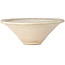Round off-white bonsai pot - 350 x 350 x 130 mm