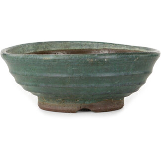 210 mm round green pot from Japan