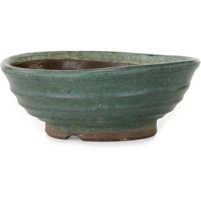 Vaso bonsai rotondo verde - 210 x 210 x 80 mm