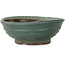 Round green bonsai pot - 210 x 210 x 80 mm