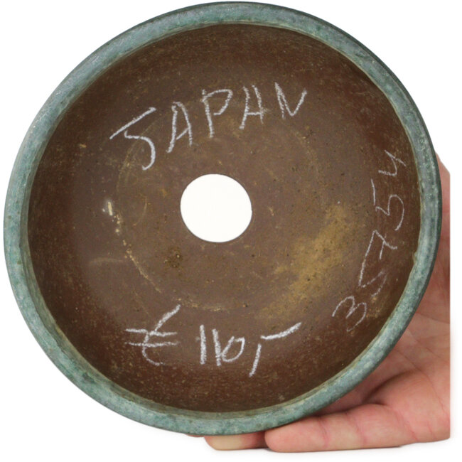 Ronde groene bonsaipot - 210 x 210 x 80 mm