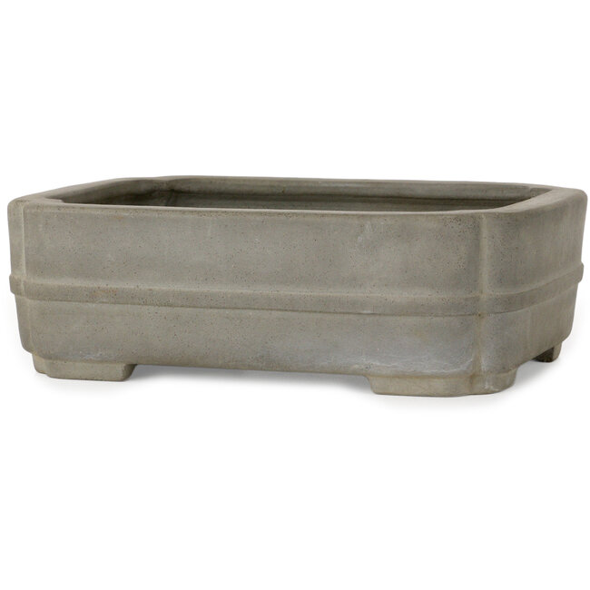 Mokko unglazed bonsai pot by Senzan - 265 x 200 x 85 mm