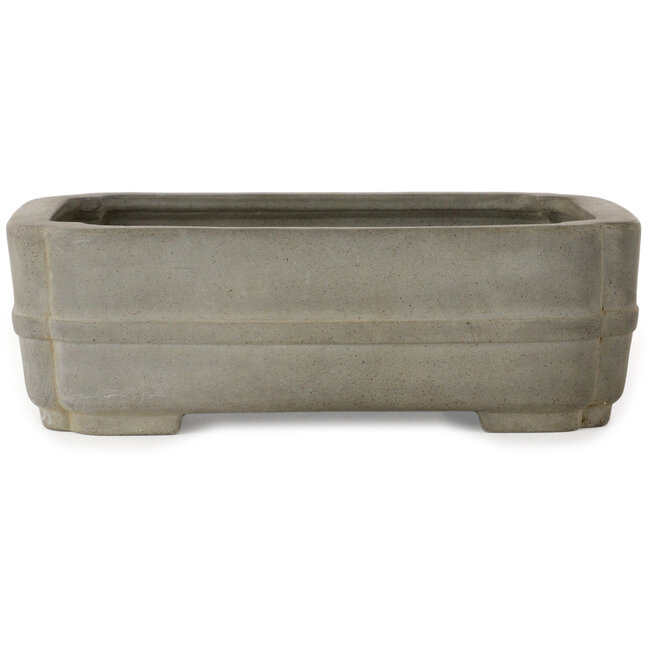 Mokko unglazed bonsai pot by Senzan - 265 x 200 x 85 mm