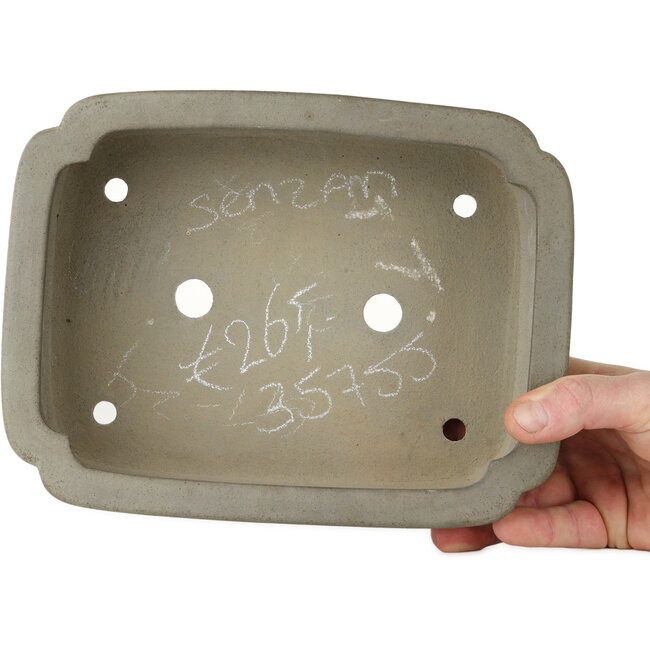 Maceta para bonsái sin esmaltar Mokko de Senzan - 265 x 200 x 85 mm