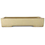 Pot à bonsaï rectangulaire blanc cassé de Kakuzan - 465 x 333 x 92 mm