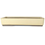 Pot à bonsaï rectangulaire blanc cassé de Houtoku - 462 x 338 x 80 mm