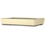 Maceta rectangular para bonsái en color blanco roto de Houtoku - 462 x 338 x 80 mm