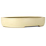 Oval off-white bonsai pot by Houtoku - 460 x 360 x 85 mm