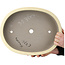 Pot à bonsaï ovale blanc cassé de Houtoku - 460 x 360 x 85 mm