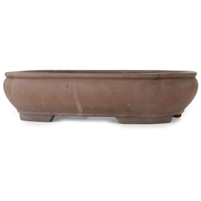 Unglasierte Mokko-Bonsaischale von Reihou, erste Generation – 515 x 403 x 120 mm