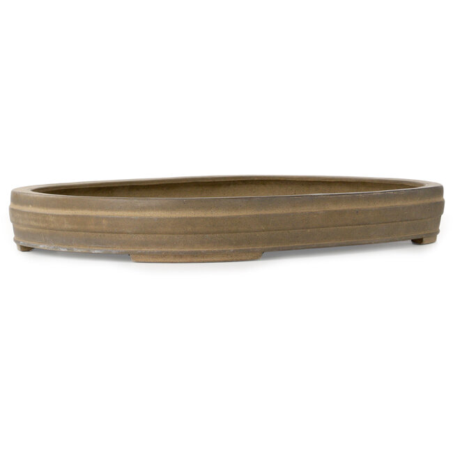 Vaso bonsai ovale non smaltato di Keizan - 520 x 390 x 65 mm
