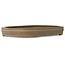 Oval unglazed bonsai pot by Keizan - 520 x 390 x 65 mm