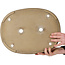 Pot à bonsaï ovale non émaillé de Keizan - 520 x 390 x 65 mm