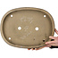 Oval unglazed bonsai pot by Keizan - 520 x 390 x 65 mm