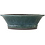 Round green bonsai pot by Yamaaki Toshio (third generation) - 360 x 360 x 112 mm