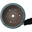 Maceta redonda verde para bonsái de Yamaaki Toshio (tercera generación) - 360 x 360 x 112 mm