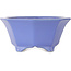 Vaso ottagonale blu per bonsai di Shozan - 180 x 180 x 90 mm
