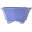 Pot à bonsaï octogonal bleu de Shozan - 180 x 180 x 90 mm