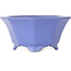 Pot à bonsaï octogonal bleu de Shozan - 180 x 180 x 90 mm