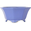 Vaso ottagonale blu per bonsai di Shozan - 180 x 180 x 90 mm