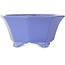 Vaso ottagonale blu per bonsai di Shozan - 180 x 180 x 90 mm