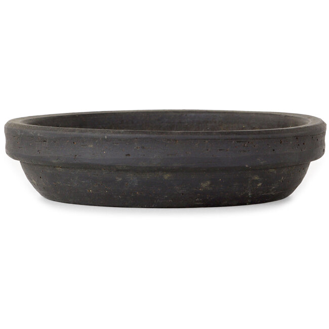 Round unglazed bonsai pot by Bigei - 155 x 155 x 137 mm