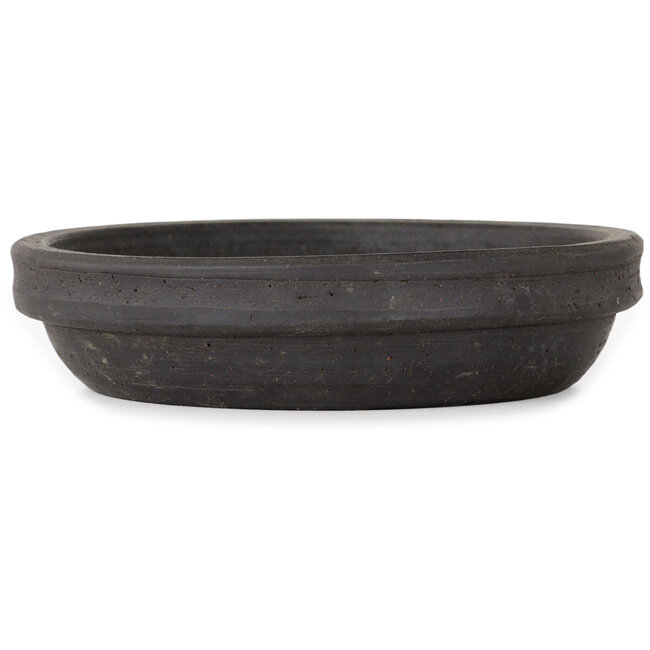 Round unglazed bonsai pot by Bigei - 155 x 155 x 137 mm