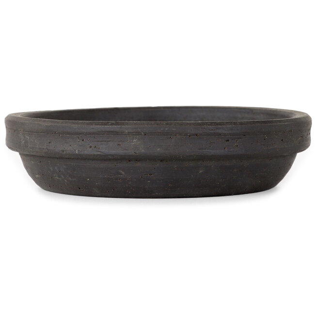 Round unglazed bonsai pot by Bigei - 155 x 155 x 137 mm