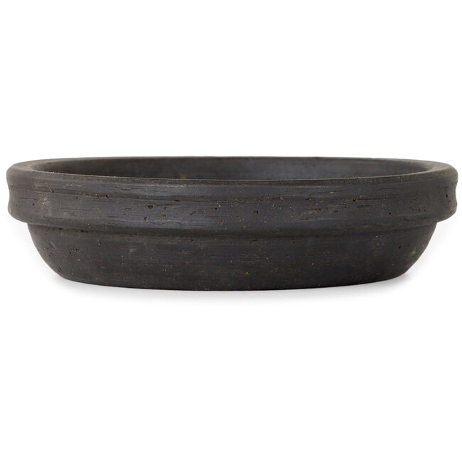 Round unglazed bonsai pot by Bigei - 155 x 155 x 137 mm