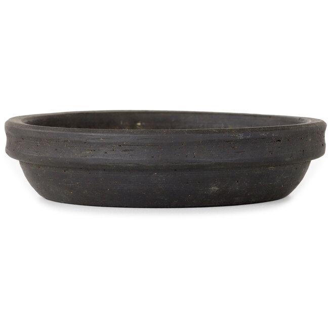 Round unglazed bonsai pot by Bigei - 155 x 155 x 137 mm