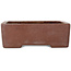 Maceta rectangular sin esmaltar para bonsái - 157 x 124 x 52 mm