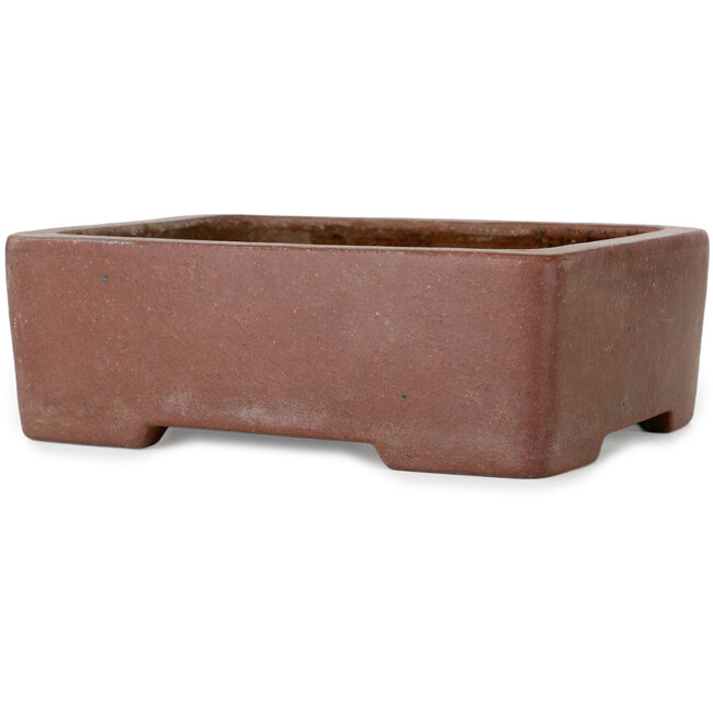 Rechteckiger, unglasierter Bonsai-Topf – 157 x 124 x 52 mm
