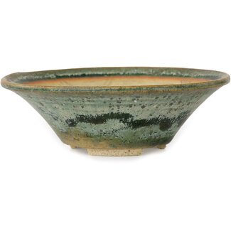 115 mm round green pot from Japan