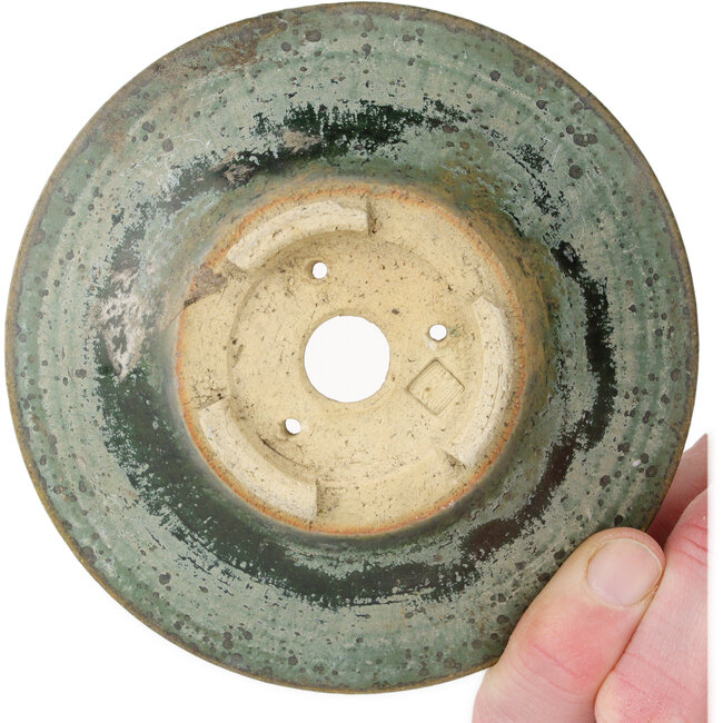 Ronde groene bonsaipot - 115 x 115 x 37 mm