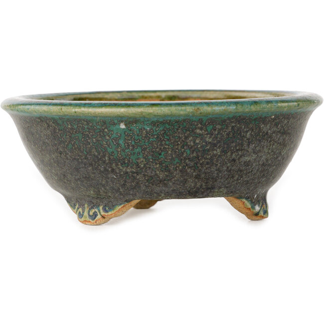 Ronde, turquoise bonsaipot - 117 x 117 x 45 mm