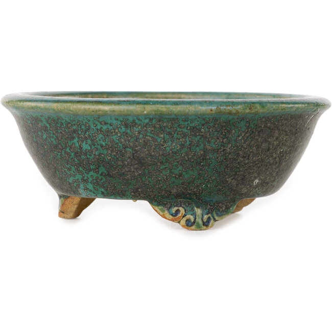 Ronde, turquoise bonsaipot - 117 x 117 x 45 mm